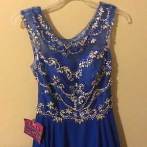 Beautiful bedazzled blue dress